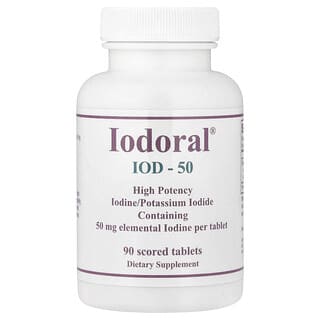 Optimox, Iodoral® IOD-50, 50 мг, 90 делимых таблеток