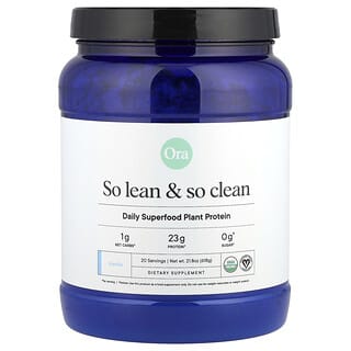 Ora, So Lean & So Clean, proteină superalimentară pe bază de plante, vanilie, 21,2 oz (600 g)