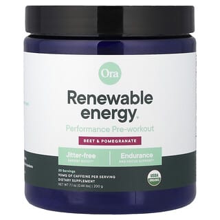 Ora, Energi Terbarukan, Performa Sebelum Olahraga, Bit & Delima, 200 g (0,44 pon)