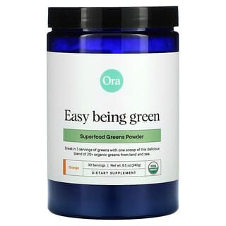 Ora, Easy Being Green，Superfood 绿色食品粉，橙味，8.5 （240 克）