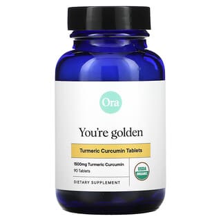 Ora, You're Golden, Organic Turmeric Curcumin, 500 mg, 90 Tablets