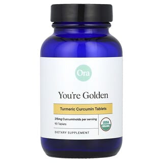 Ora, You're Golden, Curcumine de curcuma biologique, 1500 mg, 90 comprimés (500 mg par comprimé)