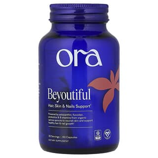 Ora, Beyoutiful，皮膚、頭髮和指甲支援，60 粒膠囊