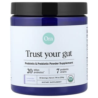 Ora, Trust Your Gut, веганский порошок с пробиотиками и пребиотиками, со вкусом лавандового лимонада, 20 млрд КОЕ, 225 г (7,9 унции)