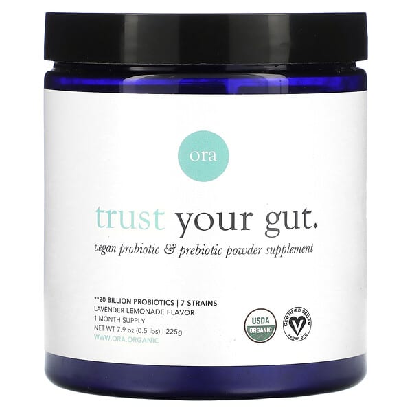Trust Your Gut, Vegan Probiotic & Prebiotic Powder, Lavender Lemonade, 20 Billion, 7.9 oz (225 g)