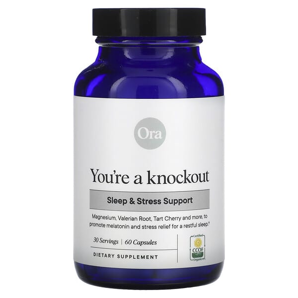 5 طرق استخدام البابونج للتوتر و افضل سعر في اي هيرب 5 Ora, You're a Knockout, Sleep & Stress Support, 60 Capsules