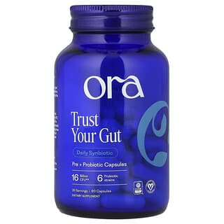 Ora, Trust Your Gut, Probióticos y prebióticos esenciales para uso diario, 60 cápsulas