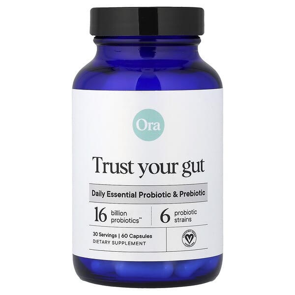 Ora, Trust Your Gut, 데일리 필수 프로바이오틱 및 프리바이오틱, 캡슐 60정