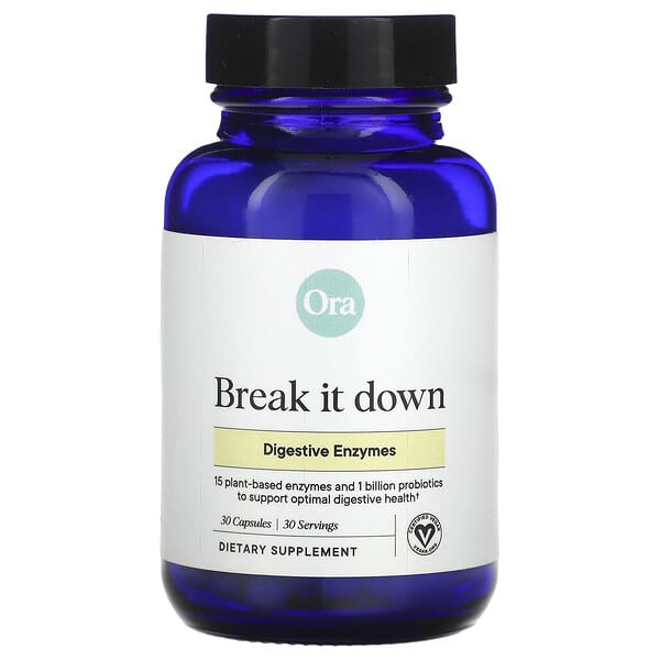 Ora Break It Down, Digestive Enzymes, 30 Capsules