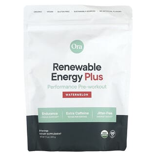 Ora, Renewable Energy Plus, 운동 전 보충제, 수박 맛, 200g(7.1oz)