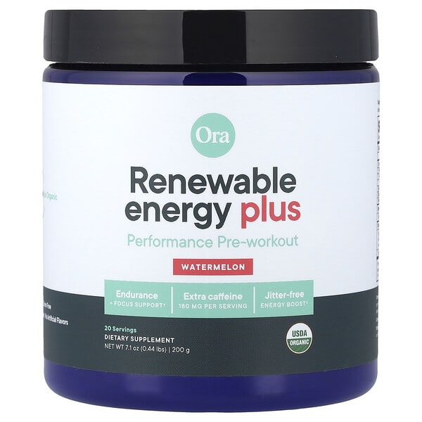 Renewable Energy Plus, Performance Pre-Workout, Watermelon, 7.1 oz (200 g)