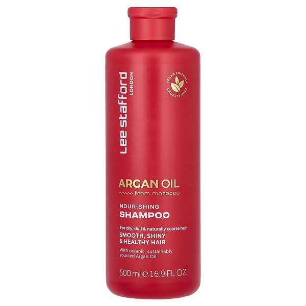 Lee Stafford, 아르간 오일 너리싱 샴푸, 건조하고 칙칙하고 자연스럽게 거친 모발용, 500ml(16.9fl oz)