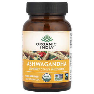 Organic India, Ashwagandha, 800 mg, 90 Kapsul Vegetarian (400 mg per Kapsul)