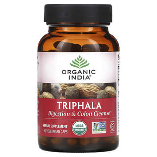 Organic India, トリファラ、植物性カプセル90粒
