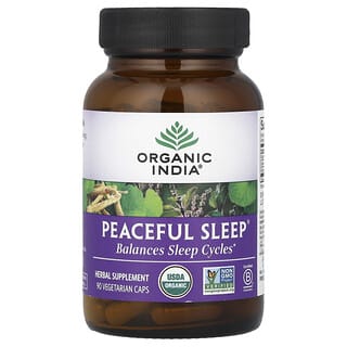 Organic India, Peaceful Sleep®, 90 вегетарианских капсул