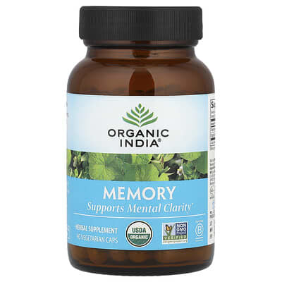 Organic India, Memory, 90 Vegetarian Caps