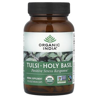 Organic India, Tulsi-Holy bazalka, 90 vegetariánských kapslí