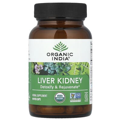 Organic India, Liver Kidney, 90 veggie caps