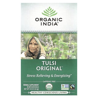 Organic India, Thé Tulsi, Original, sans caféine, 18 sachets à infusion, 32,4 g