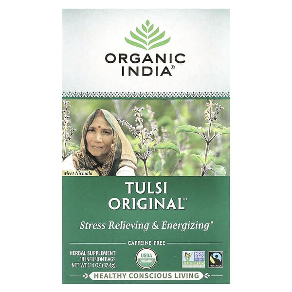 Tulsi Original Tea, Caffeine-Free, 18 Infusion Bags, 1.14 oz (32.4 g)