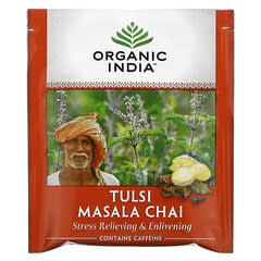 Organic India, 图尔西茶，玛萨拉奶茶，18 个泡制袋，1.33 盎司（37.8 克）