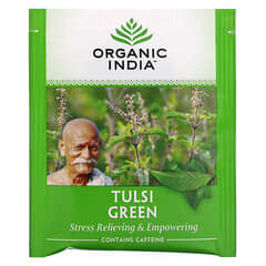 Organic India, чай с тулси, зеленый, 18 пакетиков, 34,2 г (1,21 унции)