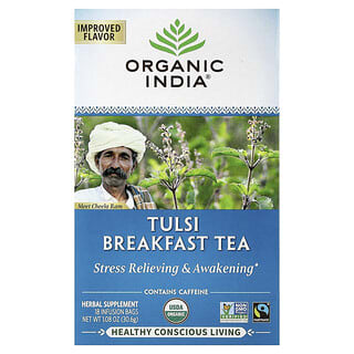 Organic India, Tulsi Tea, Frühstück, 18 Aufgussbeutel, 30,6 g (1,08 oz.)