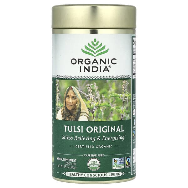 Tulsi Original Loose Leaf Tea, Caffeine Free, 3.5 oz (100 g)