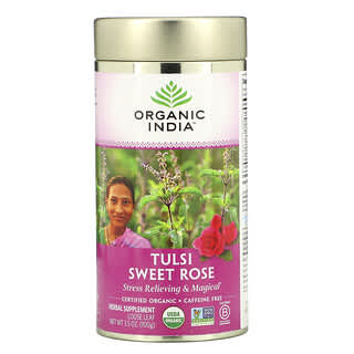 Organic India, Tulsi Sweet Rose, Sin cafeína, 100 g (3,5 oz)