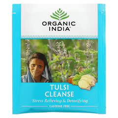 Organic India, Tulsi Cleanse Tea, 무카페인, 18 티백, 28.8g(1.02oz)