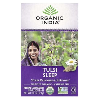 Organic India, Tulsi Tea, Sleep, koffeinfrei, 18 Aufgussbeutel, 32,4 g (1,14 oz.)