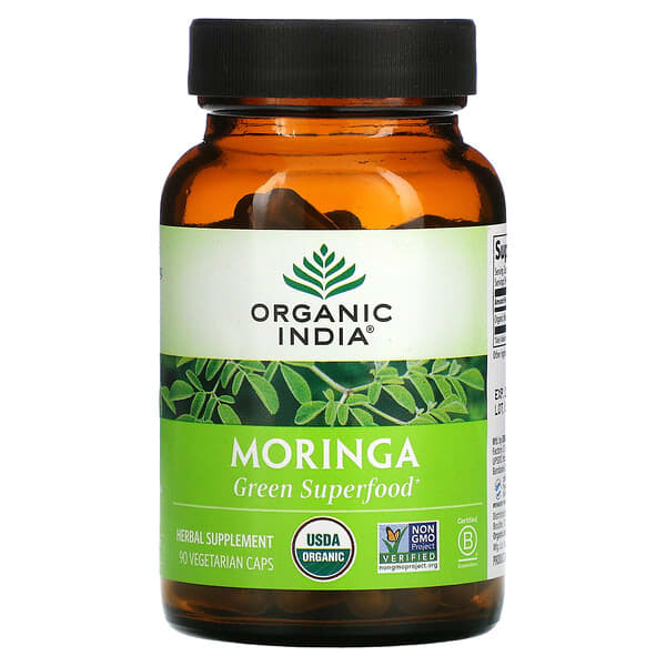Organic India, Moringa, 90 Vegetarian Caps