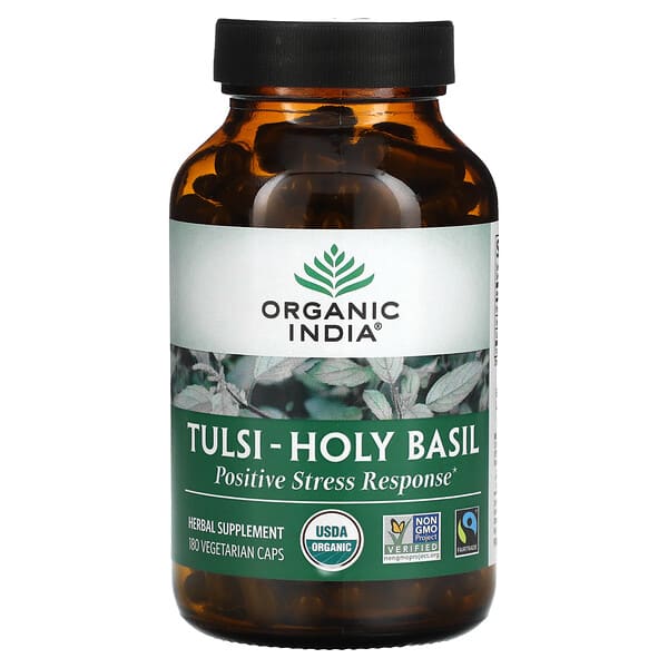 Organic India, Tulsi-Holy Basil, 180 Vegetarian Caps