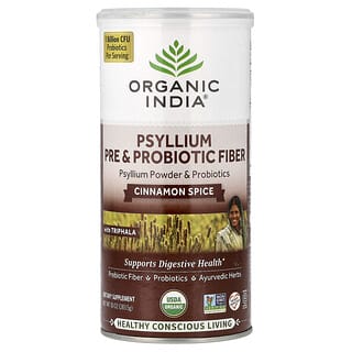 Organic India, Psyllium Pre & Probiotic Fiber, Cinnamon Spice, 10 oz (283.5 g)