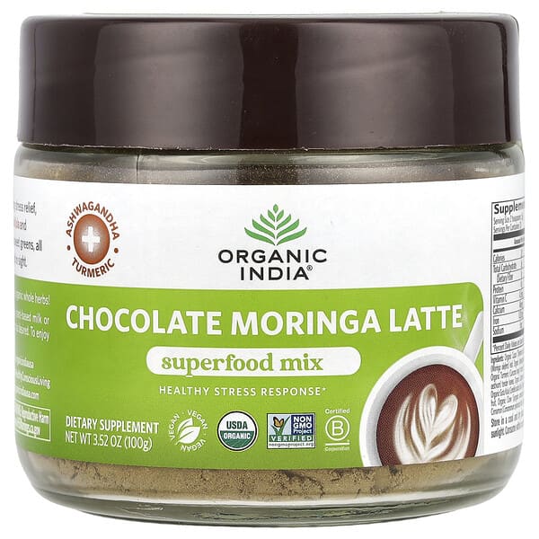 Chocolate Moringa Latte, Superfood Mix, 3.52 oz (100 g)
