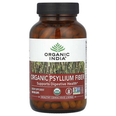 Organic India, Organic Psyllium Fibre, 180 Veg Caps (0.52 g per Capsule)