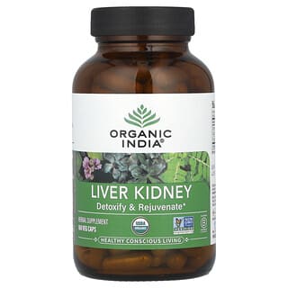 Organic India, Liver Kidney, 180 вегетарианских капсул