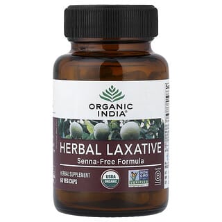 Organic India, Kruidenlaxeermiddel, sennavrije formule, 60 plantaardige capsules