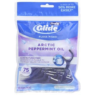 Oral-B, Glide, Palillos para hilo dental, Aceite de menta ártica, 75 unidades