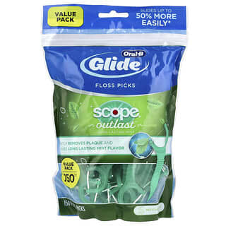 Oral-B, Glide, Floss Picks, Scope Outlast™, 150 Floss Picks