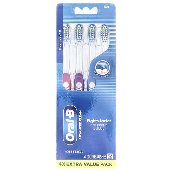 Oral-B, Avanceret ren tandbørste. Blød, 4-pak