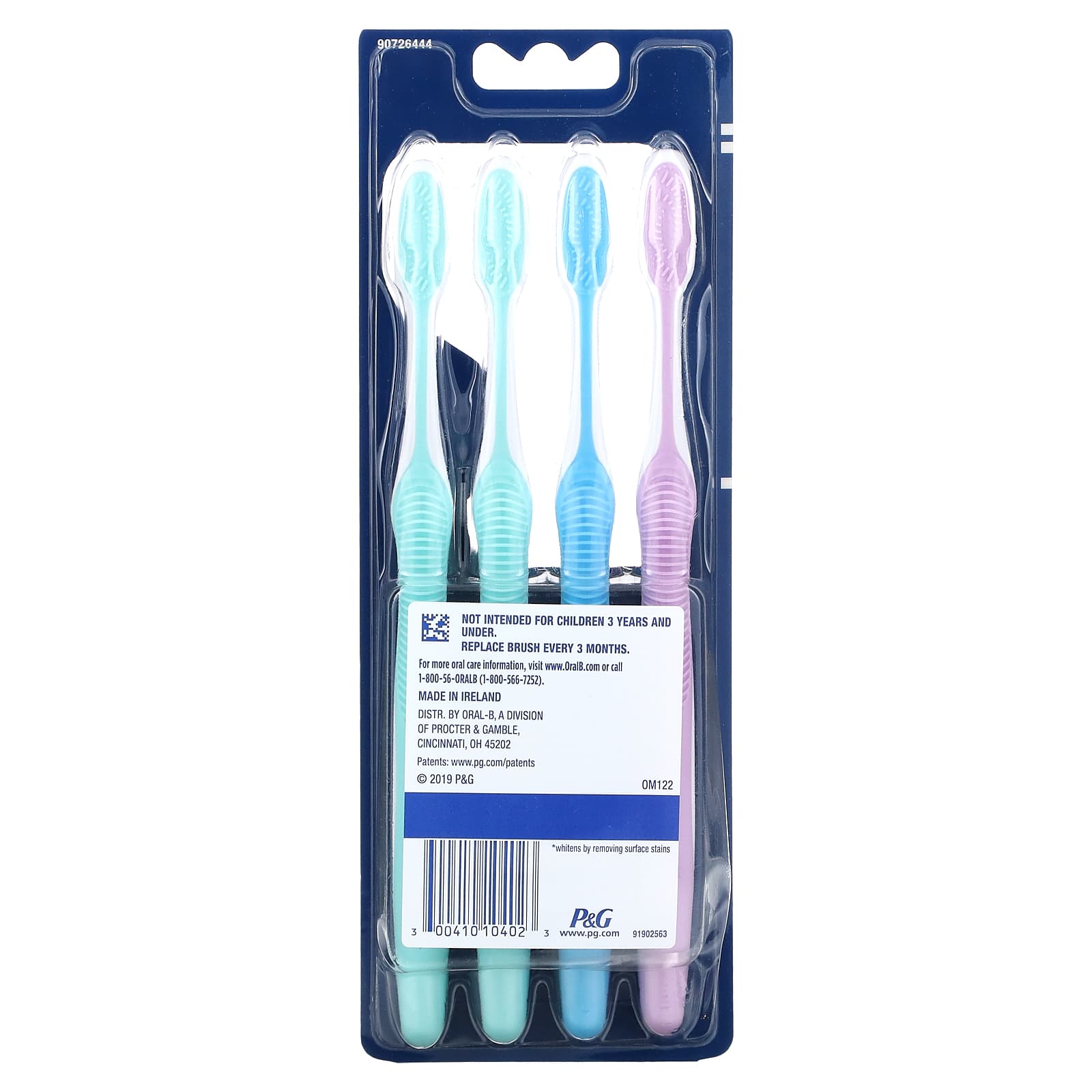 Oral-B, Vivid Whitening, Soft, 4 Toothbrushes