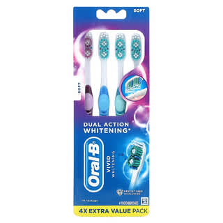 Oral-B, Blanqueamiento intenso, Suave, 4 cepillos de dientes