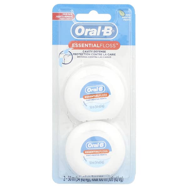 Oral-B, EssentialFloss™，超值裝，薄荷香，2 盒，每盒 54 碼（50 米）