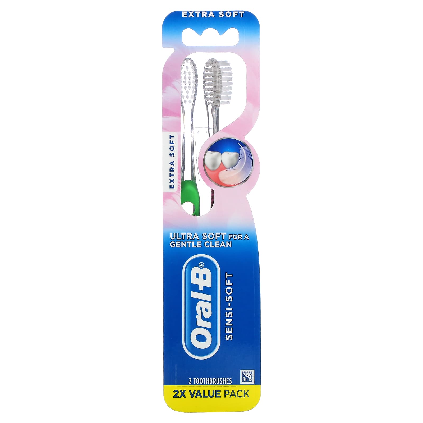 Raar Aanvankelijk Verdienen Oral-B, Sensi-Soft, Extra-Soft, 2 Toothbrushes