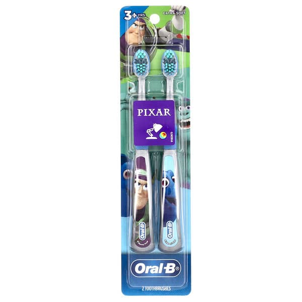 Oral-B, 칫솔, 엑스트라 소프트, 만 3세 이상, 픽사, 칫솔 2개