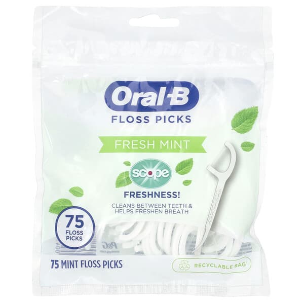 Oral-B, Scope 牙線棒，清新薄荷味，75 支