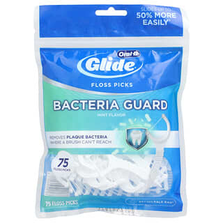 Oral-B, Glide，牙線棒，防細菌，薄荷味，75 根