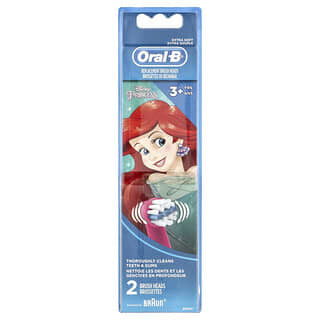 Oral-B, Kids, сменные насадки-щетки, очень мягкие, для детей от 3 лет, Disney Princess, 2 насадки-щетки