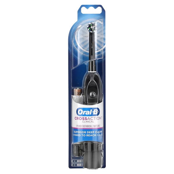 Oral-B, CrossAction 科學強度電動牙刷，黑色，1 把